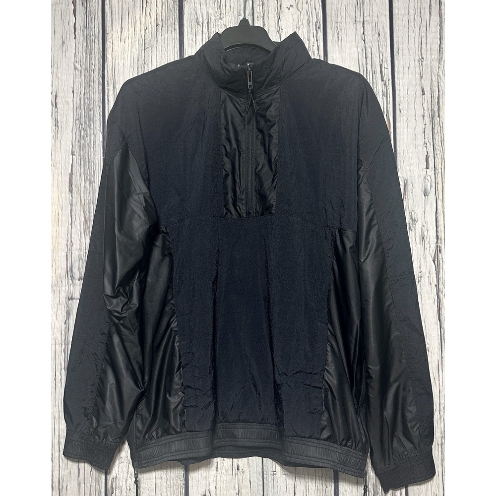 Under Armour Curry Woven Jacket 1/2 Zip Black Mens XLT Tall Hooded Loose FIT NWT